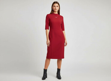 czerwone ołówkowe spódnice midi: QUIOSQUE, Women`s dress, size S