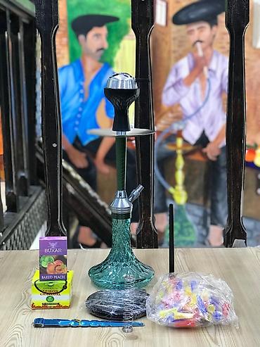 wax: Tütünçəkmə həvəskarları üçün tam hookah/duman seti. Komplekt: - Şüşə — 3