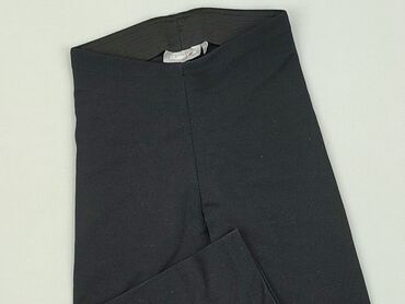 legginsy bawełniane czarne: Legginsy, H&M, 12-18 m, stan - Zadowalający