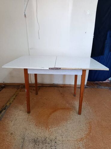 столы на заказ: Стол белый кухонный раскладной