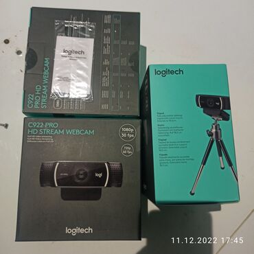 Elektronika: Logitech web camera C922 steram pro HD, 3 ədəd qalıb, hamısı təzədir