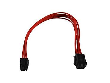 Комплектующие для ПК: Psu extensions red sleeved cable 1x 24 pin mobo cable 1x 6pin pci e — 2