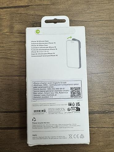 ayfon qiyməti: Məhsul: iPhone 16 Silicone Case (MagSafe) Salam.Mehsul yenidir — 8