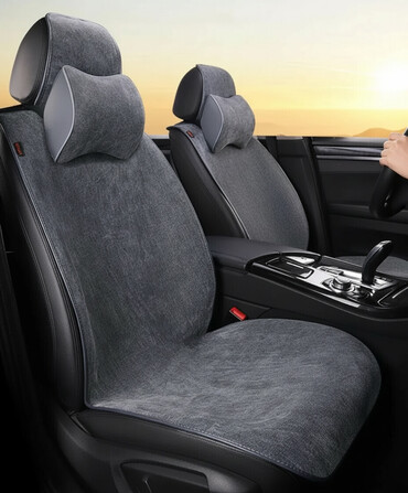 Чехлы и накидки на сиденья: Чехлы Тканевые, цвет - Серый, Новый, Платная доставка, Самовывоз — 2