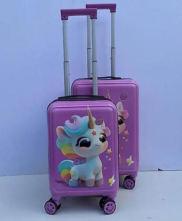 Rančevi, torbe i koferi: Dečji koferi – set 2 komada, motiv jednoroga - Tvrda školjka u — 3