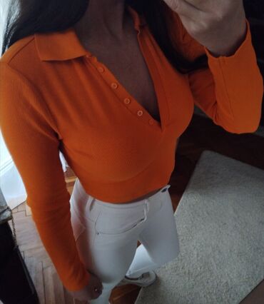 reflective top coat: S (EU 36), Cotton, Single-colored, color - Orange