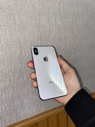 Apple iPhone: IPhone Xs, 256 GB, White Titanium, Barmaq izi, Hissə-hissə ödəniş, Simsiz şarj