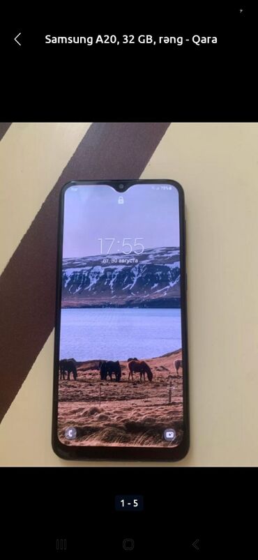 Samsung: Samsung A20, 64 GB, rəng - Mavi, Barmaq izi