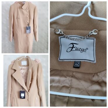пальто женское новое: Пальто, Классика, Осень-весна, По колено, XL (EU 42)