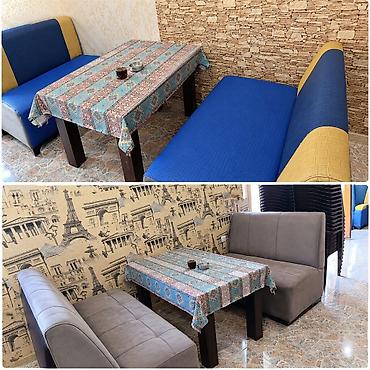 divan restoran ucun: Kafe, restoran üçün 22 divan 11 masa dəsti satılır. 1 dəst 130 Azn (2 — 1