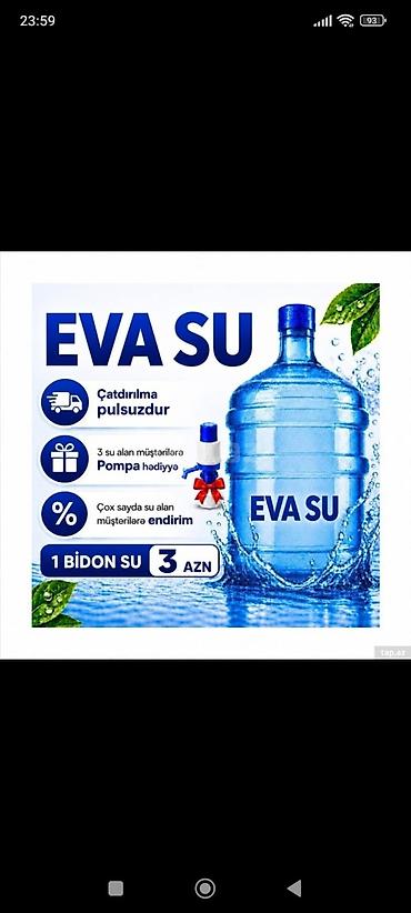 su şlanq: EVA SU – Hər zaman xidmətinizdəyik 💧 🚚 Bütün bölgələrə çatdirilma var — 1