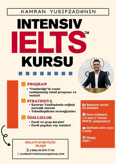 iş axdarma: Kamran Yusifzadə Budapeştdə beynəlxalq münasibətlər ixtisaslı IELTS
