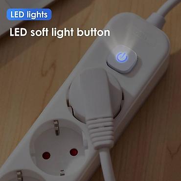 Модемы и сетевое оборудование: Сетевой фильтр-удлинитель Deli 4 или 5-розеток, длина 1,8 метров — — 9