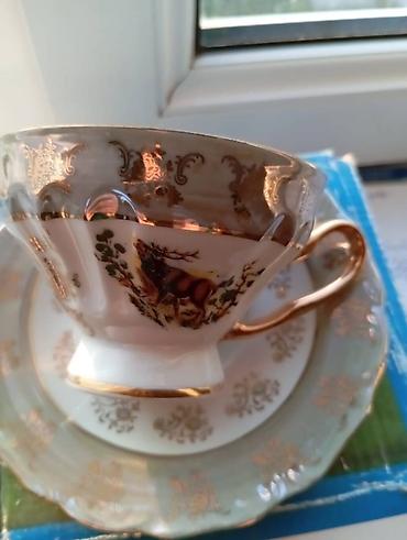 cawka: Çay dəsti, rəng - Ağ, 6 nəfərlik — 3