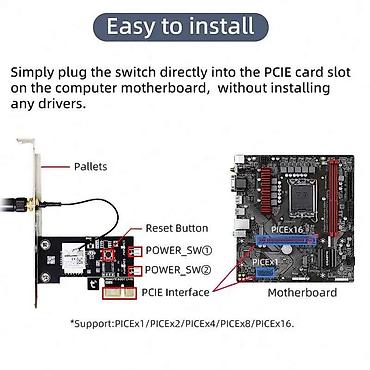 komputer aksesuar: Xüsusiyyətlər: Masaüstü kompüter üçün Tuya Wifi Smart PCI-e Pultu — 4