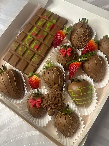 Кондитерские изделия, сладости: Клубника в шоколаде Оформление +подарочная коробка бесплатно 🎁 Сочная — 11