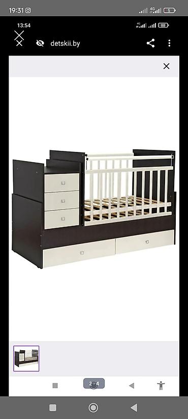 bunk bed: Детская кровать трансформер, Б/у, цвет - Коричневый — 2