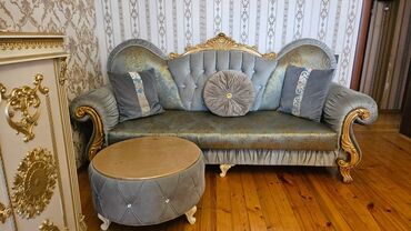 Ev üçün mebel: Divan açılmır baza var. Pufik daxil 220₼. Ünvan Qarayev.(67898) Mehi
