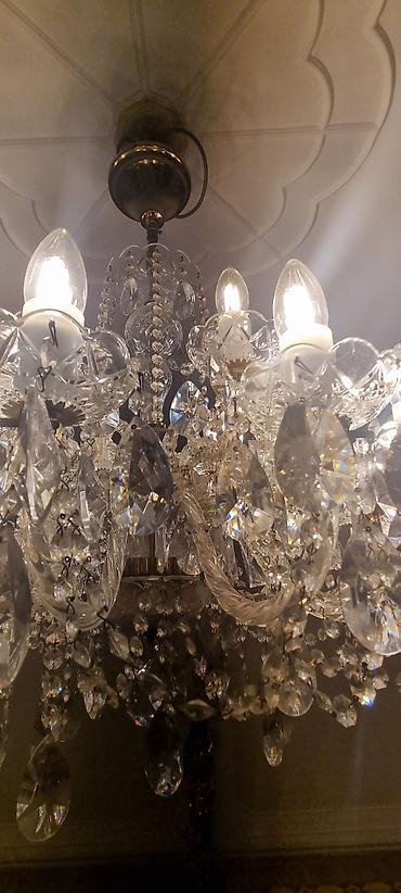 İşıqlandırma: Çılçıraq, 10 və daha çox lampa, Xrustal — 2