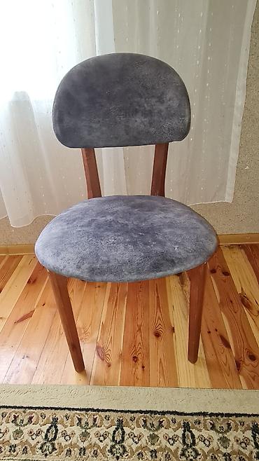 mebel stullar: Qonaq otağı üçün, İşlənmiş, Qatlanmayan, rəng - Boz Stul — 2