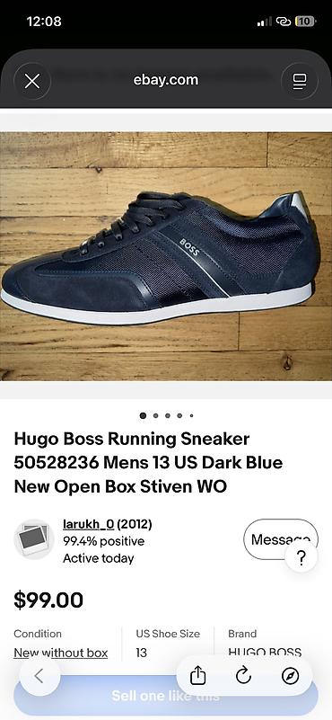 nike dunk: Мужские кроссовки, 40, Hugo Boss, Б/у, цвет - Синий — 10