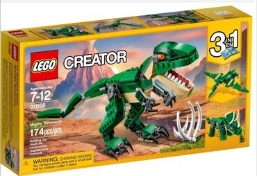 конструкторы lego creator: Lego Creator 31058 Грозный Динозавр 🦖🦕 рекомендованный возраст
