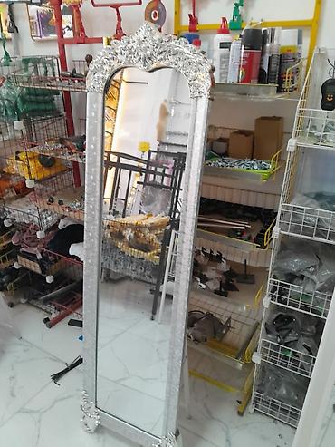 sehirli güzgü: Güzgü Döşəmə üstü, Düzbucaqlı, Dekorativ, Çərçivə ilə — 4