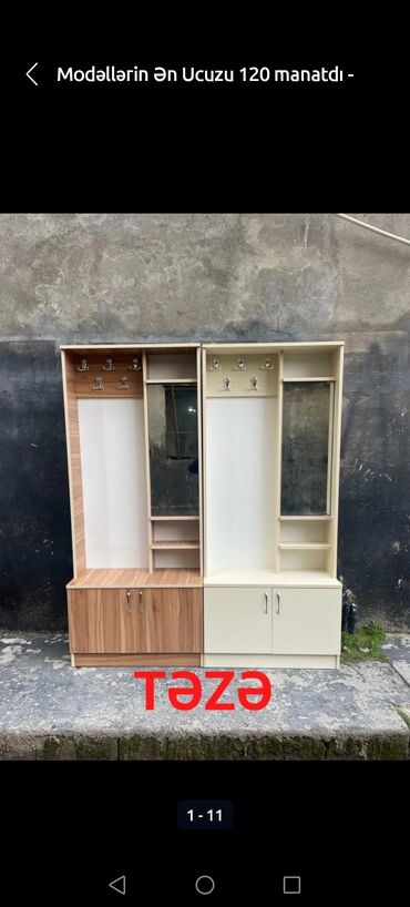 Dolablar: Yeni, 2 qapılı Düz dolab, Dəhliz dolabı — 17