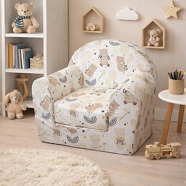 Foteljice: Mala fotelja 🪑 Dimenzije: 55×45 cm ✨ Sedeći deo: 30×30 cm 🛏️ — 11