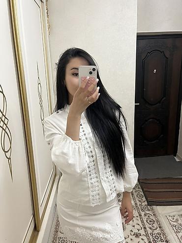 юб: Костюм с юбкой, Модель юбки: Прямая, Мини, Блузка, S — 2