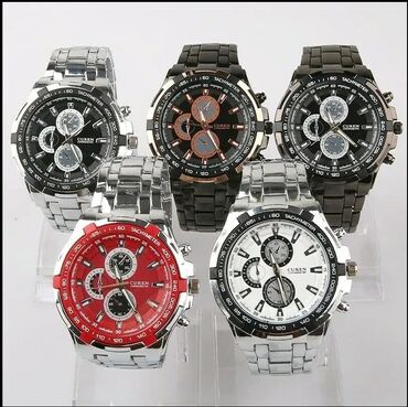 Ručni satovi: Elegantni masivani muški satovi sa podesivom metalnom narukvicom — 3