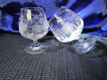 Čaše: Case kristal Zajecar za zestoko pice iz 70ih. Case su perfektne,sve — 3