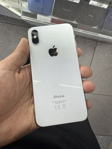 xs бу: IPhone X, Колдонулган, 64 ГБ, Ак, 100 %