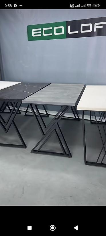 stol demir: Düz masa, Stulsuz, Polkasız, Siyirməsiz, Azərbaycan, Metal — 1
