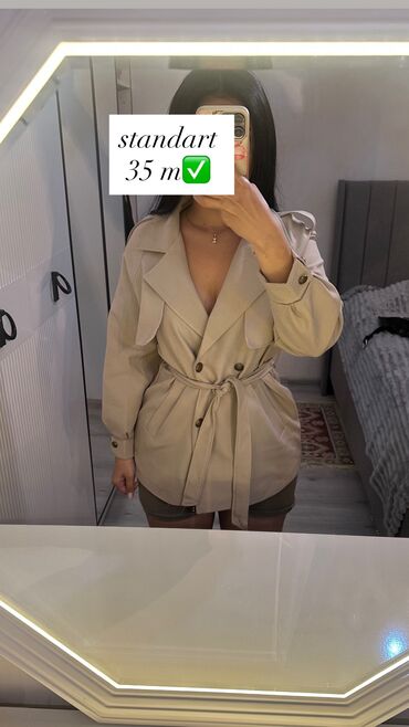 женские спортивные костюмы плащевки: Plaş, Zara, One size, rəng - Bej