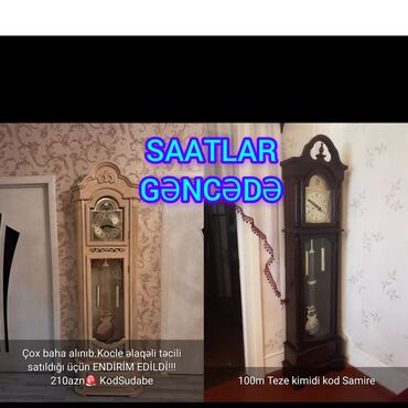 Əntiq saatlar: SUVİNİR Saat şekilde qiymet melumat qeyd olunub unvan Gence