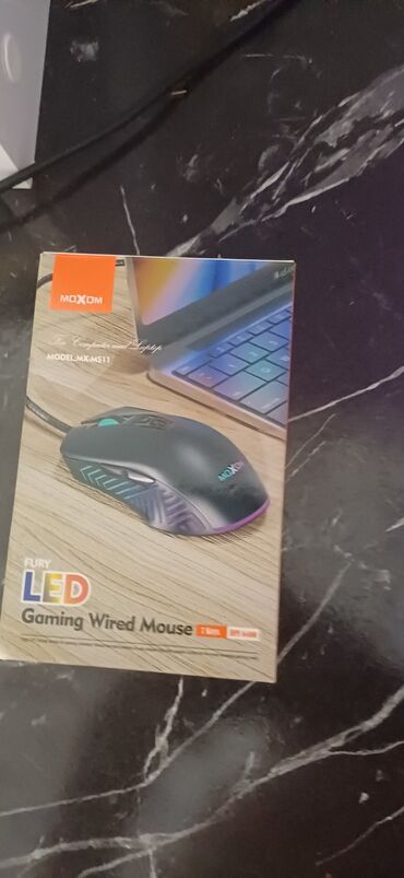 Klaviaturalar: MOXOM MX-MS11 Fury LED Gaming Wired Mouse - Oyun üçün simli mouse -