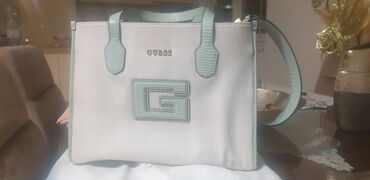 new balance 38: Shoulder bag, Guess, Material: Leather, Canvas