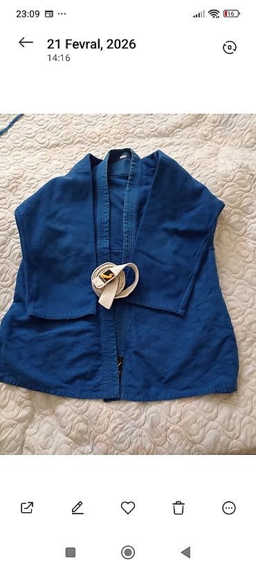 judo forma: Judo/ciyu-citsu geyim dəsti – mavi rəng - Komplekt: jaket (kimono — 3