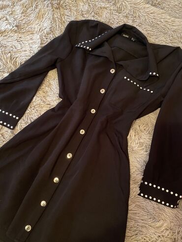 šljokičaste haljine: One size, color - Black, Other style, Long sleeves