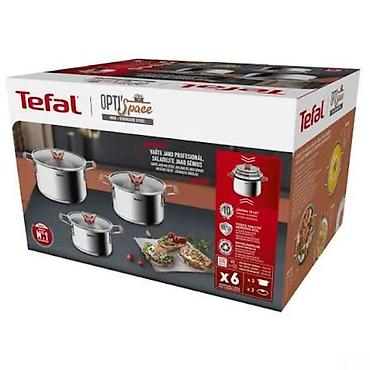 tefal cay: Qazan, rəng - Gümüşü, Paslanmayan polad, Tefal, Fransa — 1