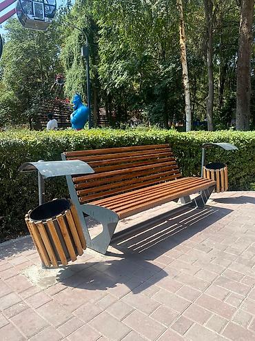 Скамейки: Скамейка Металл, Со спинкой — 17