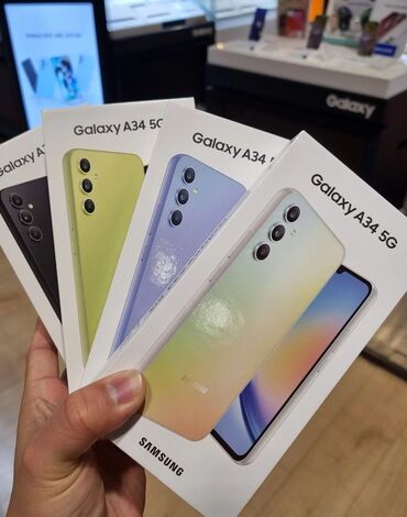 a34 qiymeti: Samsung A34, 128 GB, rəng - Ağ, Zəmanət, İki sim kartlı
