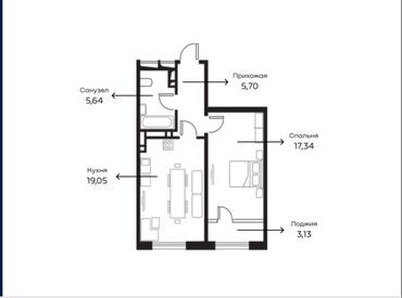 Продажа квартир: 1 комната, 51 м², Элитка, 10 этаж, Косметический ремонт
