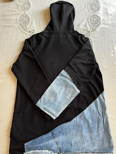 Svitşotlar: Unikal dizaynlı kapüşonlu tunik/sviter - Model: kapüşonlu, uzun kəsim — 2