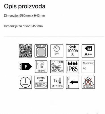 Baštenska rasveta: **Šifra:90080 bela** **Šifra:90079 Crna** **Šifra:90081 siva** Brend — 9