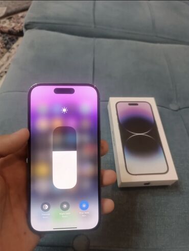 Apple iPhone: IPhone 14 Pro, Б/у, 256 ГБ, Deep Purple, Чехол, Коробка, 84 %