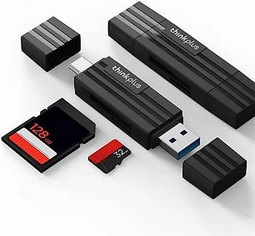 type c: Карт-ридер Lenovo thinkplus Type‑C/USB‑A (модель C101) Универсальный — 3