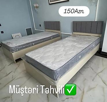 miska sekilleri: Tək nəfərlik çarpayı + döşək dəsti - Ölçü: standart tək çarpayı — 1