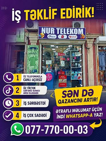 video operator vakansiya: SMM menecer tələb olunur, İstənilən yaş — 3